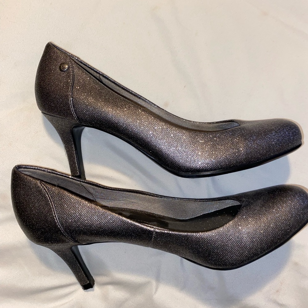Gray Sparkle Heels
